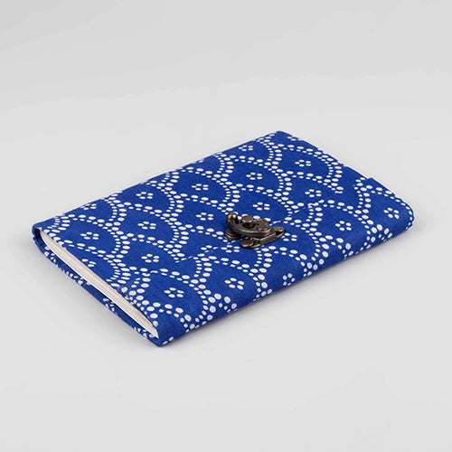 Blue and White Diary with Lock (7x5inch)