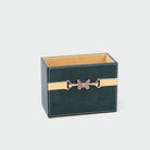 Luxury Green Leather Desk Organiser Set
