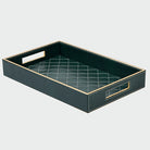 Luxury Green Leather Desk Organiser Set