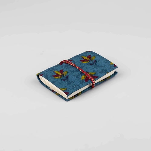 Blue Printed Fabric Cover Diary (4x3inch)