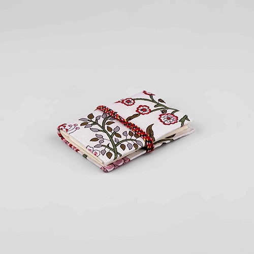 Floral Fabric Covered Diary (4x3inch)