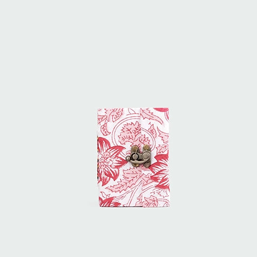 Serene Floral Diary with Lock (5x3.5inch)