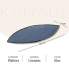 Sky Blue Leaf Lace Platter
