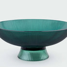 Elegant Green Glass Fruit Bowl