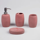 Ceramic Striped Glossy Bathroom Set