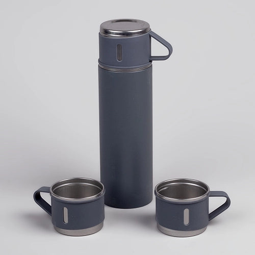 Double Wall Stainless Steel Vacuum Flask Set 