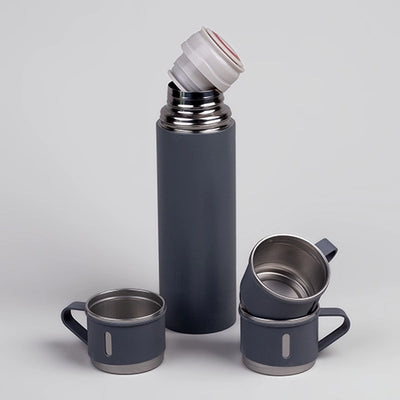 Double Wall Stainless Steel Vacuum Flask Set 