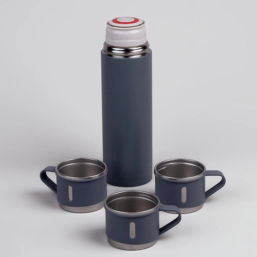 Double Wall Stainless Steel Vacuum Flask Set 