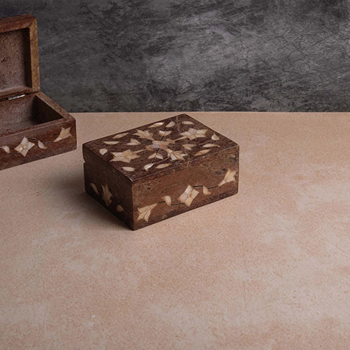 Exquisite Mother of Pearl Inlay Jewelry Box