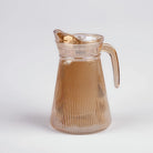 Amber-Tinted Glass Jug Set