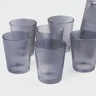 Smoke Grey Glass Jug Set