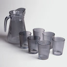 Smoke Grey Glass Jug Set