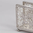 Elegant Metal Hollow Silver Tissue Holder