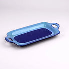 Aqua & Navy Ceramic Platter
