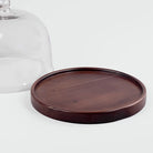 Chic Glass Cloche with Wood Base
