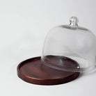 Chic Glass Cloche with Wood Base