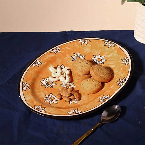 Autumn Bloom Hand-Painted Platter
