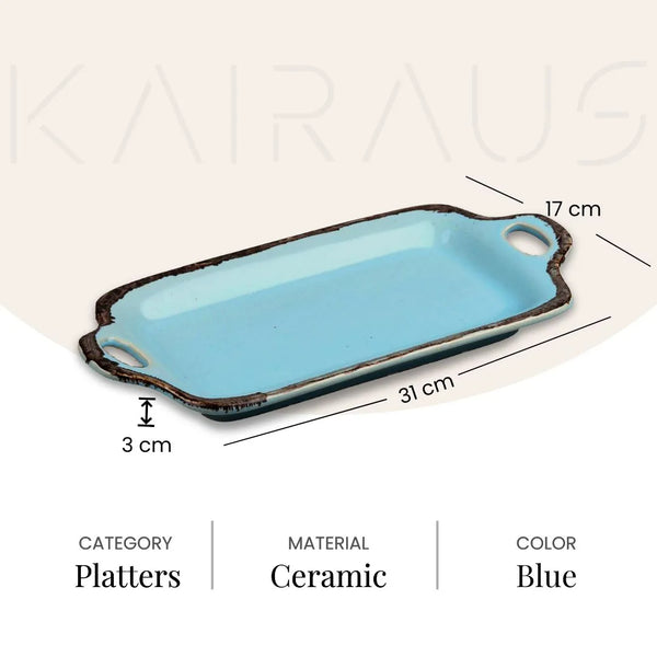 Pastel Blue Ceramic Platter