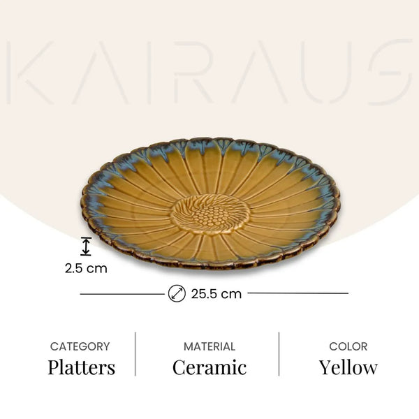 Full Bloom Beige Platter