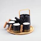Bronze Decor Black Tea Set