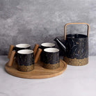 Bronze Decor Black Tea Set