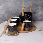 Bronze Decor Black Tea Set