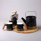 Bronze Decor Black Tea Set