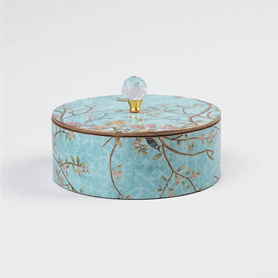 Exquisite Round Wooden Storage Box