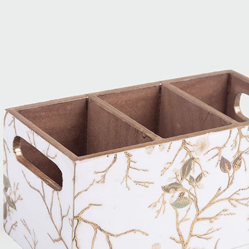 Blossom Branch Wooden Pen Organizer