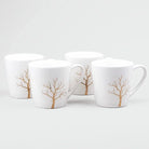 Exquisite White Porcelain Cup Set of 4