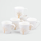 Exquisite White Porcelain Cup Set of 6
