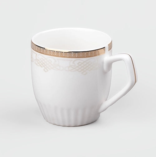 White Gold Porcelain Cup (Set of 6)