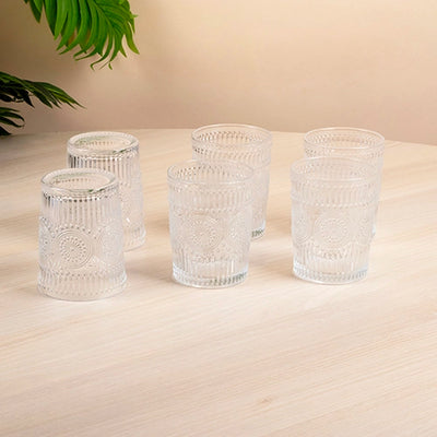 Sunflower Embossed Glass (Set of 6)