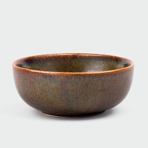 Stylish Brown Glossy Ceramic Bowl (Set of 2)