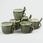Green Bliss Ceramic Cup (Set of 6)