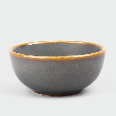 Classic Steel Grey Ceramic Bowl (Set of 2)