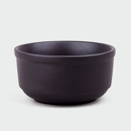 Volcano Black Terracotta Ceramic Bowls (Set of 4)