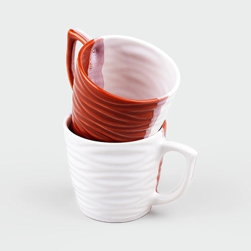 Vibrant Wavy Textured Tea Cup (Set of 2)