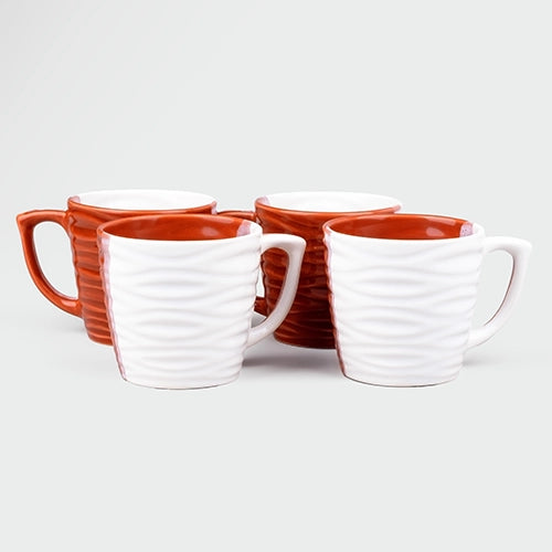 Vibrant Wavy Textured Tea Cup (Set of 4)