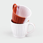Red and White Ceramic Tea Cup (Set of 2)