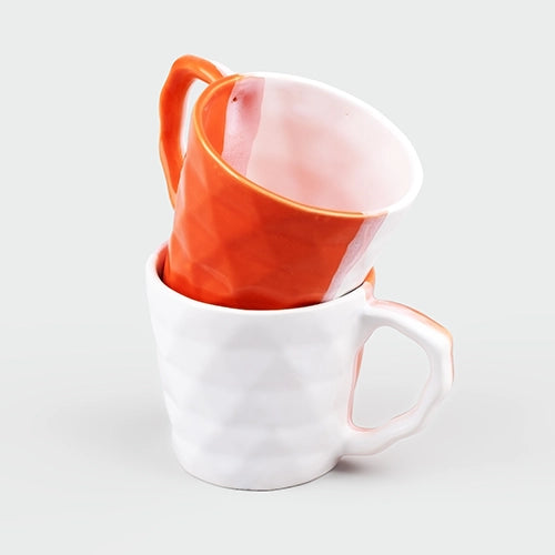 Multicolored Diamond Engraved Tea Cup (Set of 2)