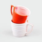 Multicolored Wavy Ceramic Tea Cup (Set of 2)