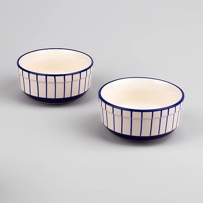 Exquisite Blue and White Ceramic Bowl (Set of 2)