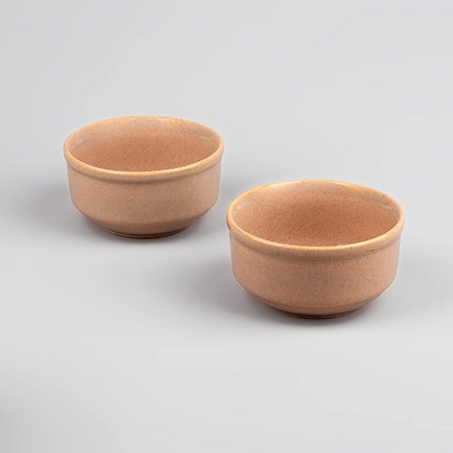 Peach Ceramic Serving Bowl (Set of 2)