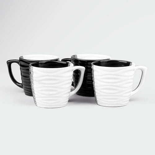 Versatile Wavy Ceramic Tea Cup (Set of 4)