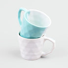 Ceramic Diamond Blue and White Tea Cup (Set of 2)