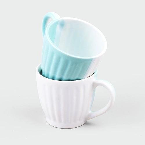Stunning Pastel-Coloured Ceramic Tea Cup (Set of 2)