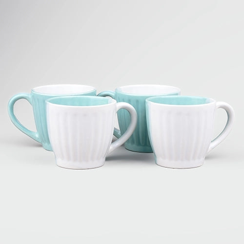 Stunning Pastel-Coloured Ceramic Tea Cup (Set of 4)