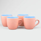 Glossy Dual Toned Ceramic Tea Cup (Set of 4)