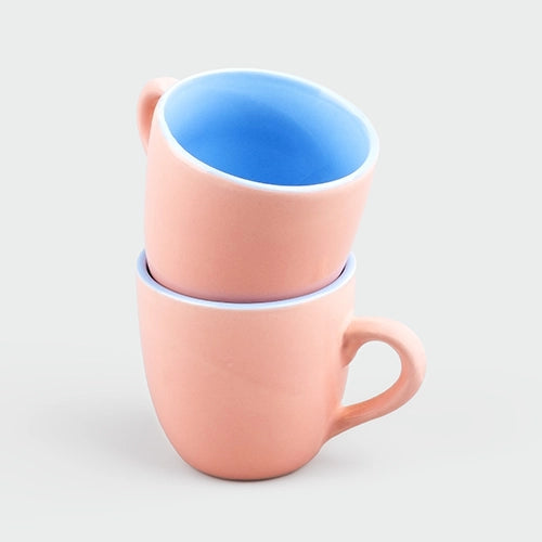 Glossy Dual Toned Ceramic Tea Cup (Set of 2)
